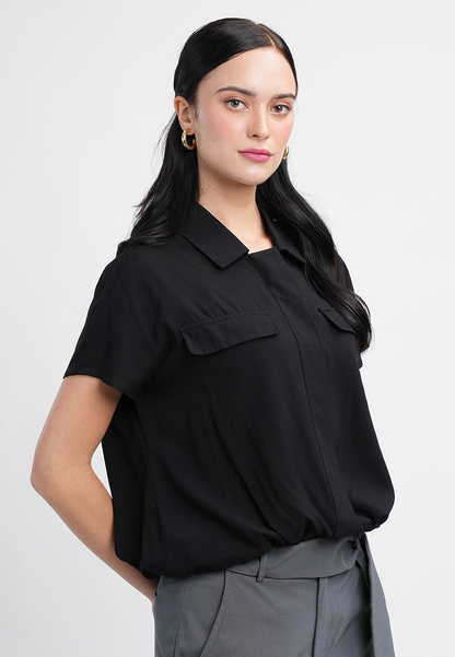Nikka Classic Collared Button-Up Top