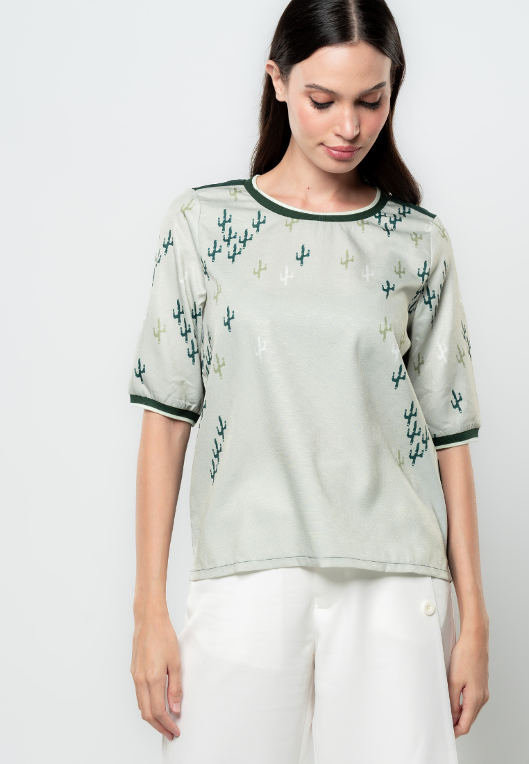 Katha 3/4 Sleeves Cactus Blouse