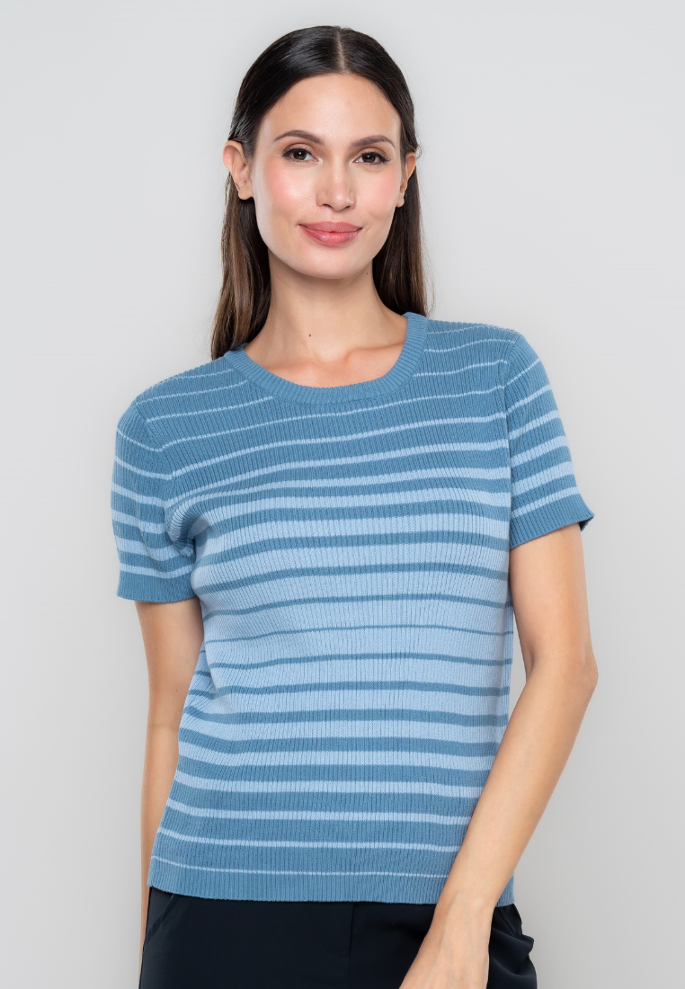 Bristol Stripe-Printed Flatknit