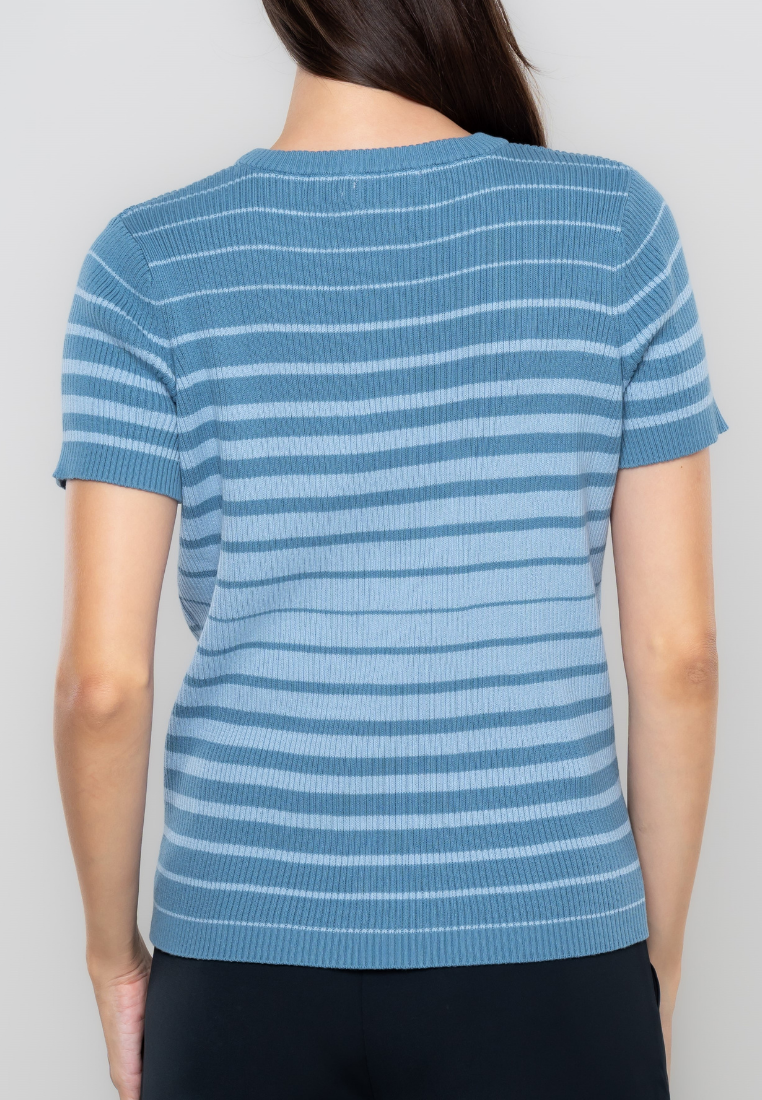 Bristol Stripe-Printed Flatknit