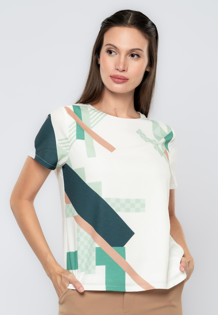 Jesamin Geometric Printed Top