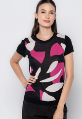 Abstract Flat Knit Top