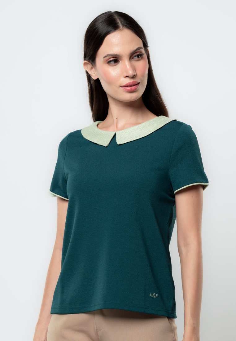 Vela Polyester Jacquard Knit Top