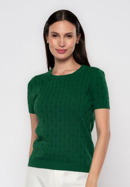 Lucille Textured Knit Blouse