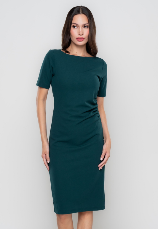 Danaia Side Ruched Pencil Cut Dress