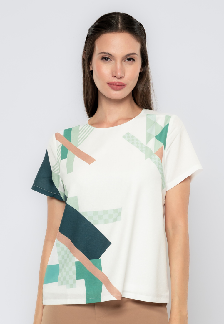 Jesamin Geometric Printed Top