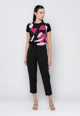 Abstract Flat Knit Top