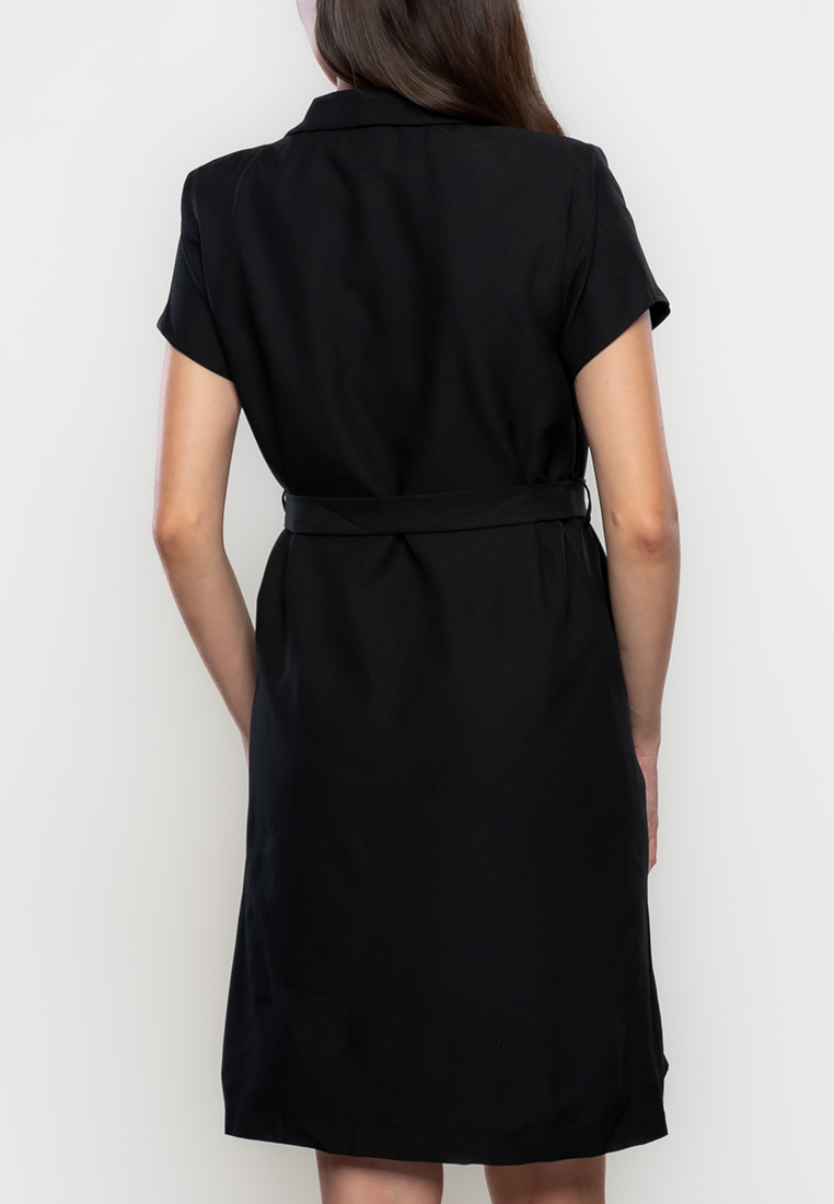 Roma Double Breasted Dress with Self Tie Belt