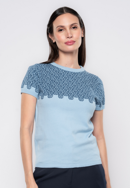 Bellamy Honeycomb Printed Knit Top