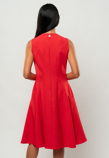 Noa A-Line Dress with Notched V-Neck