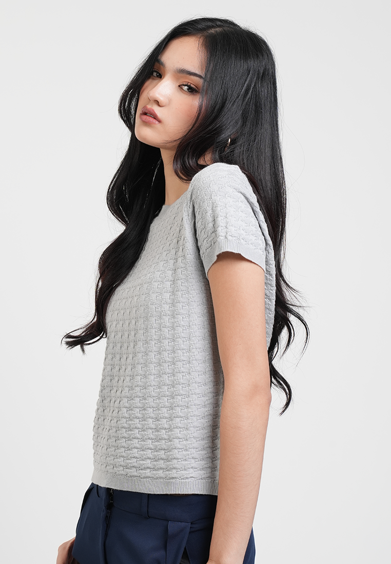 Chantel Textured Waffle Knit Top