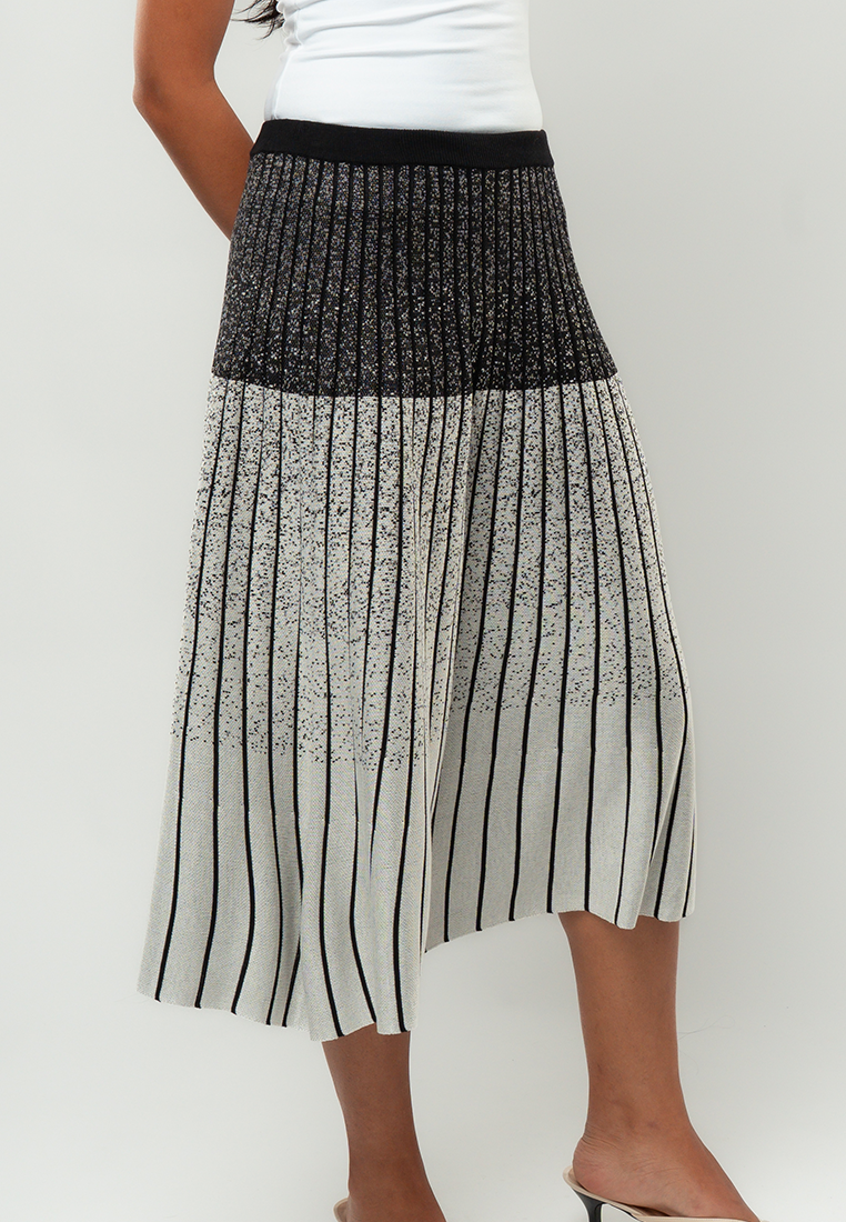 Sarah Knitted Midi Pleated Skirt