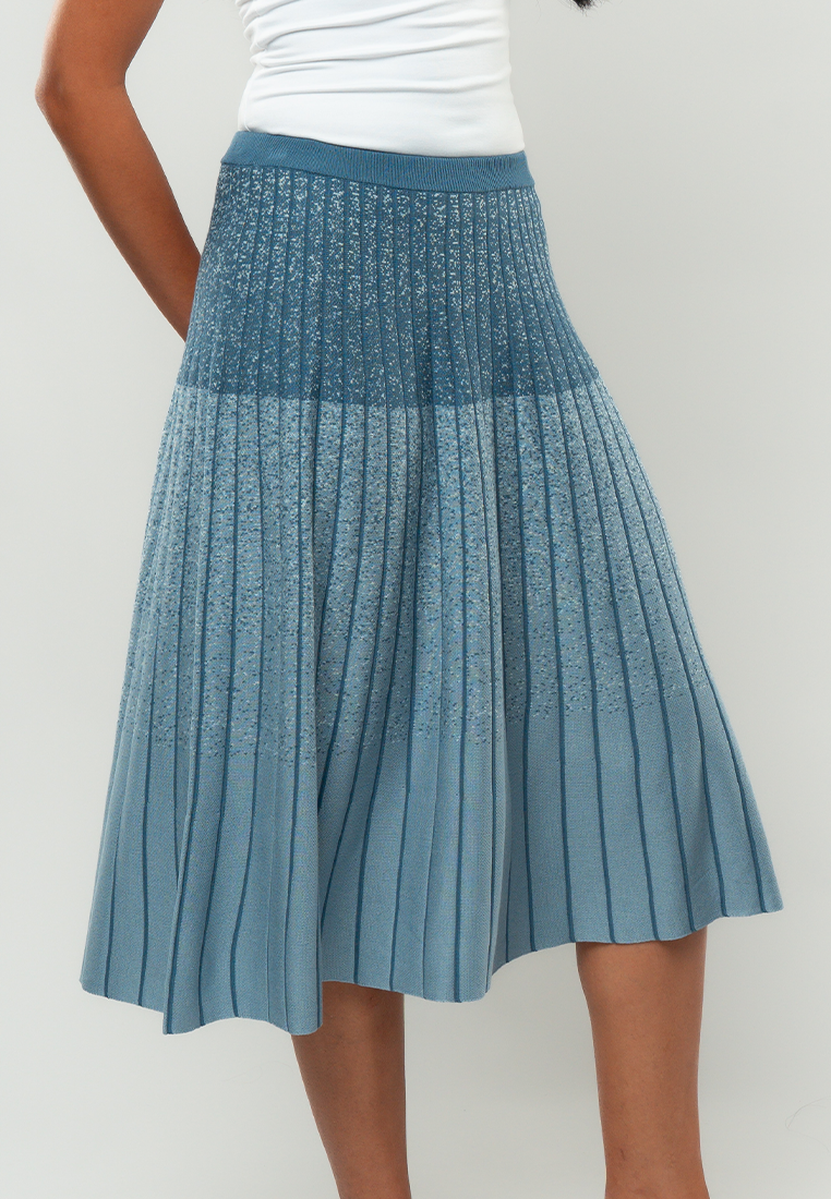 Sarah Knitted Midi Pleated Skirt