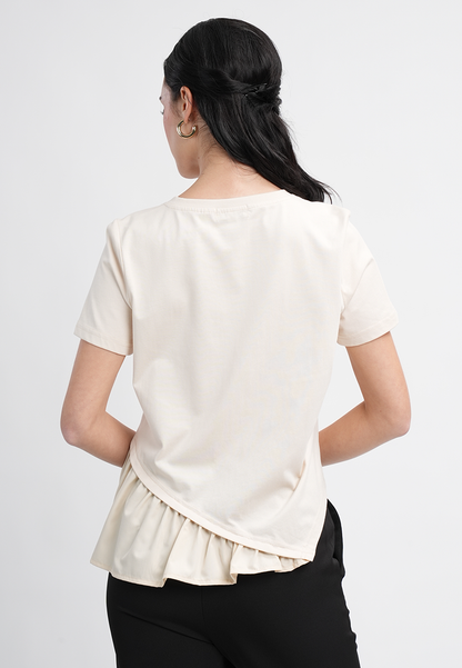 Harper Tee with Slanted Peplum Hem
