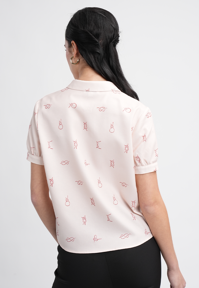 Cady Collared Button-Up Top