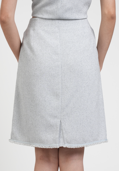 Solana Tweed Skirt with Pocket Accents