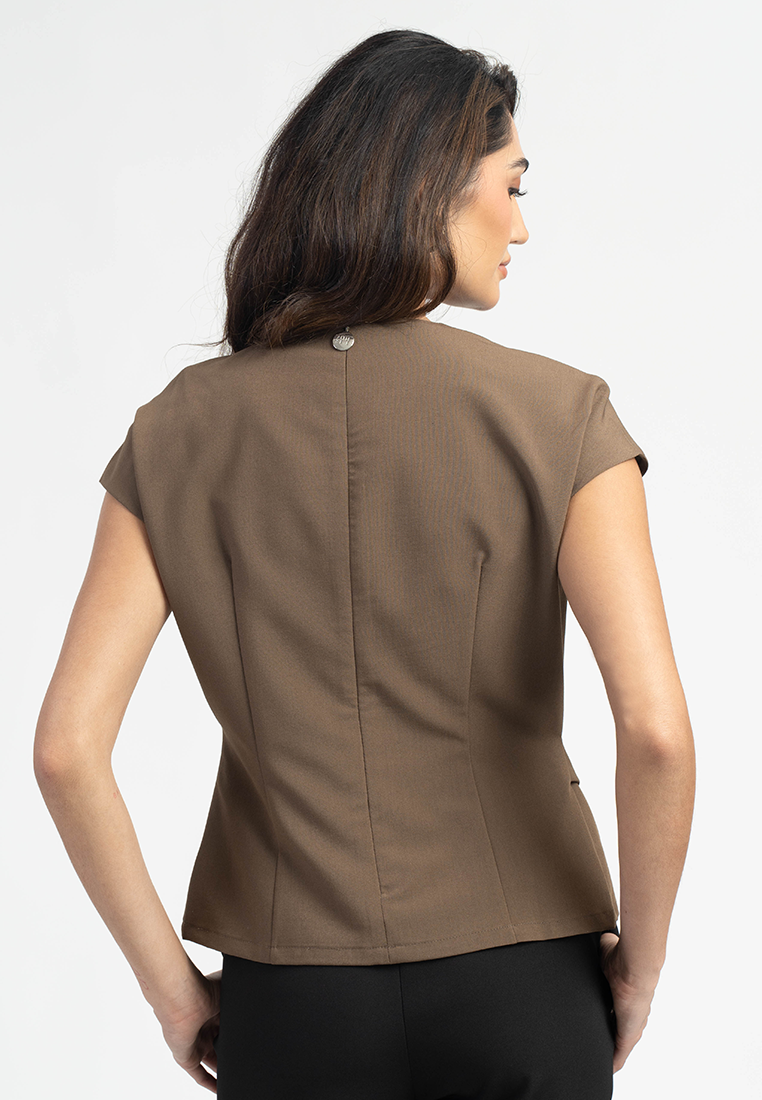 Celestine Dolman Sleeve Top with Abstract Buckle Belt