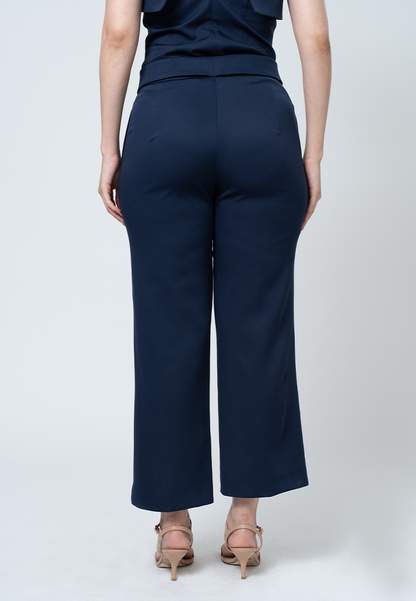 Vittoria Overlapped Waistband Pants with Pleats
