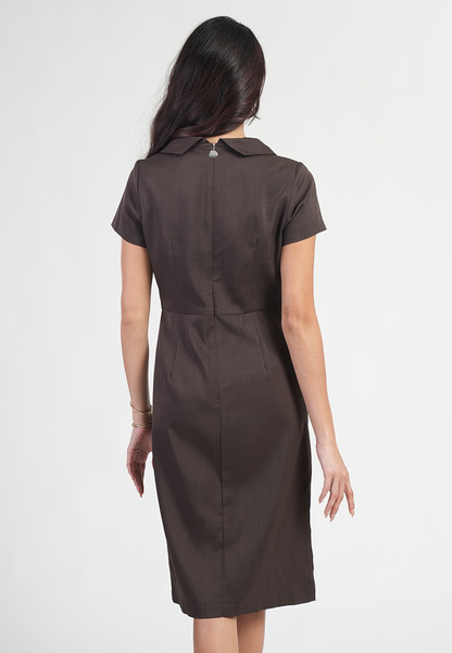 Evangeline Professional Rounded Collar Sheath Dress