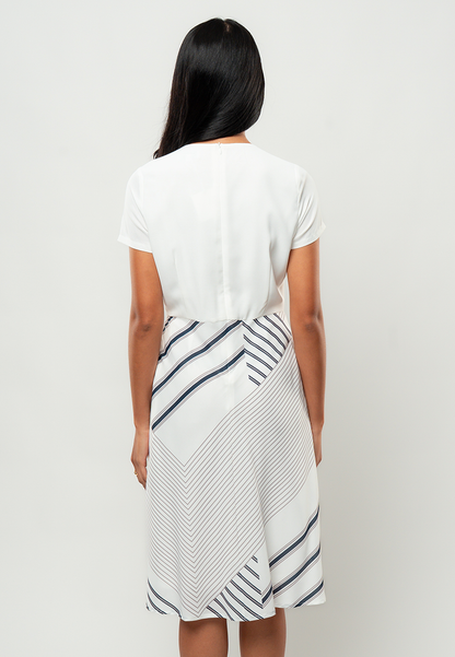 Czari Modern Elegance Button-Front A-Line Dress