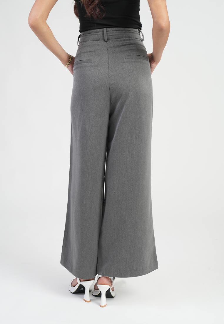Kira Asymmetric Overlap Wide-Leg Trousers