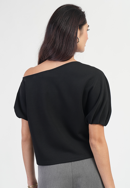 Cassandra One-Shoulder Puff Sleeve Top