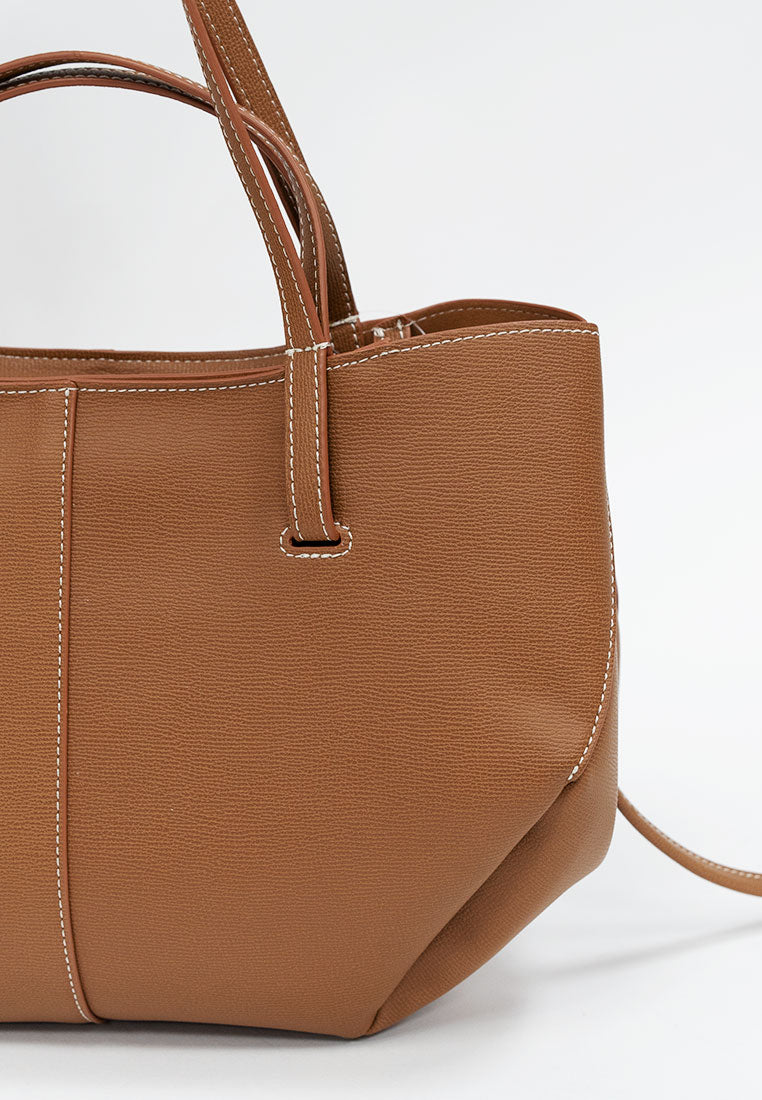 Clementine Contrast Stitch Tote