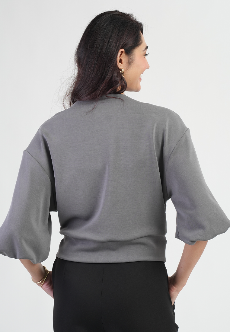 Lunavelle Dolman Sleeve Zip-Up Knit Jacket