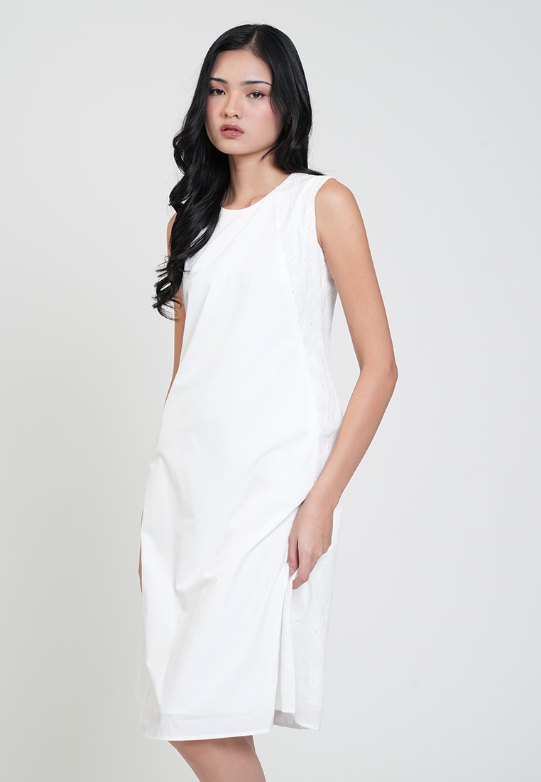 Andrea Side Lace Panel A-line Dress