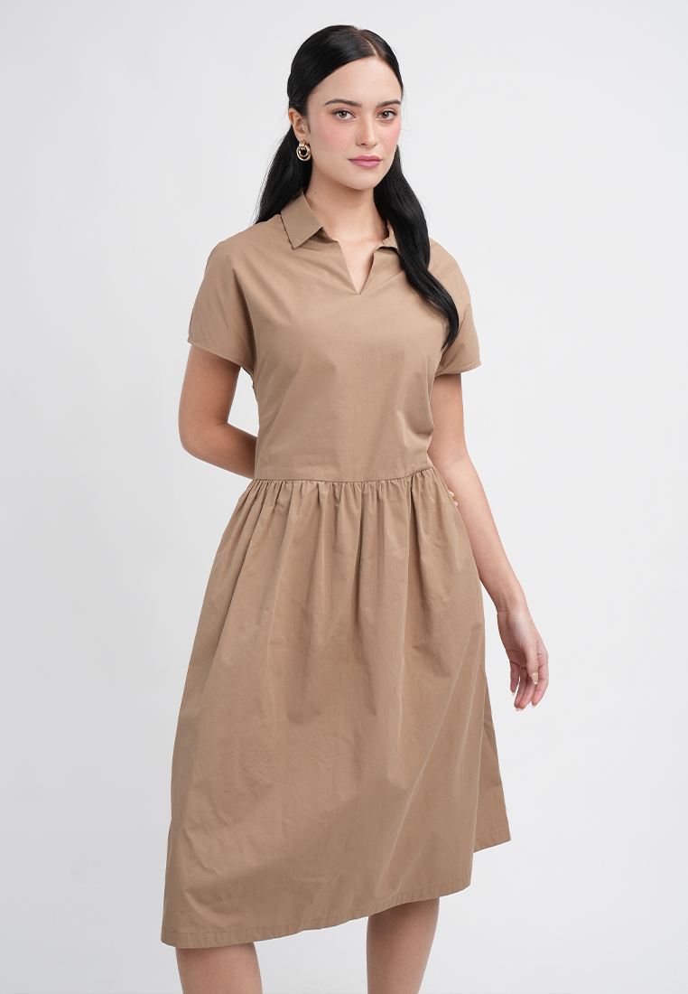 Noelle Collared Midi Dress