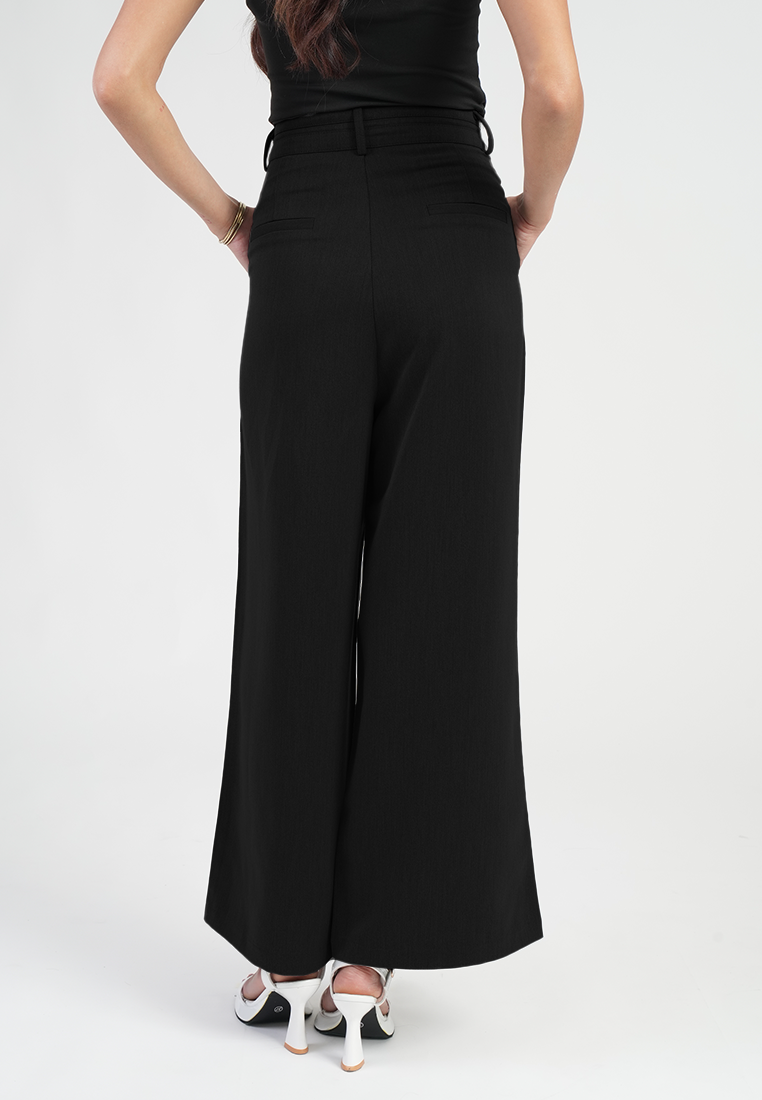Kira Asymmetric Overlap Wide-Leg Trousers