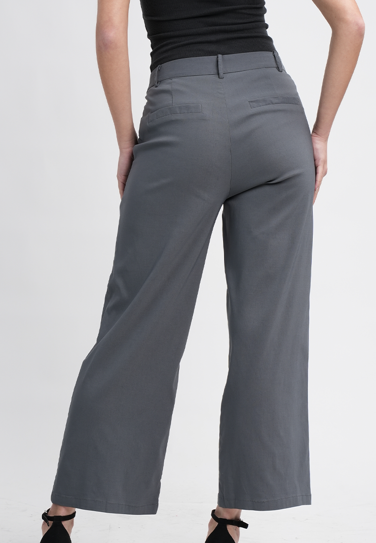 Hannah High-Waisted Wide Leg Belted Trousers