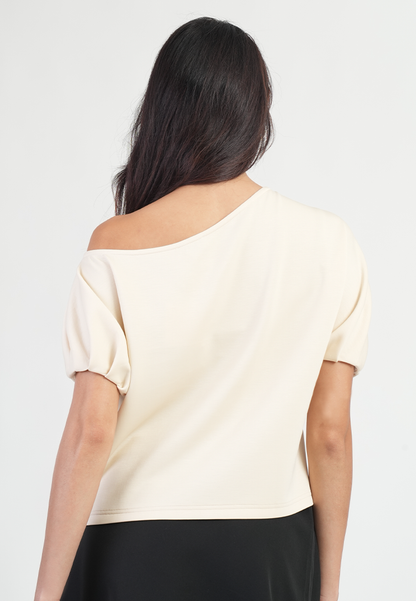 Cassandra One-Shoulder Puff Sleeve Top