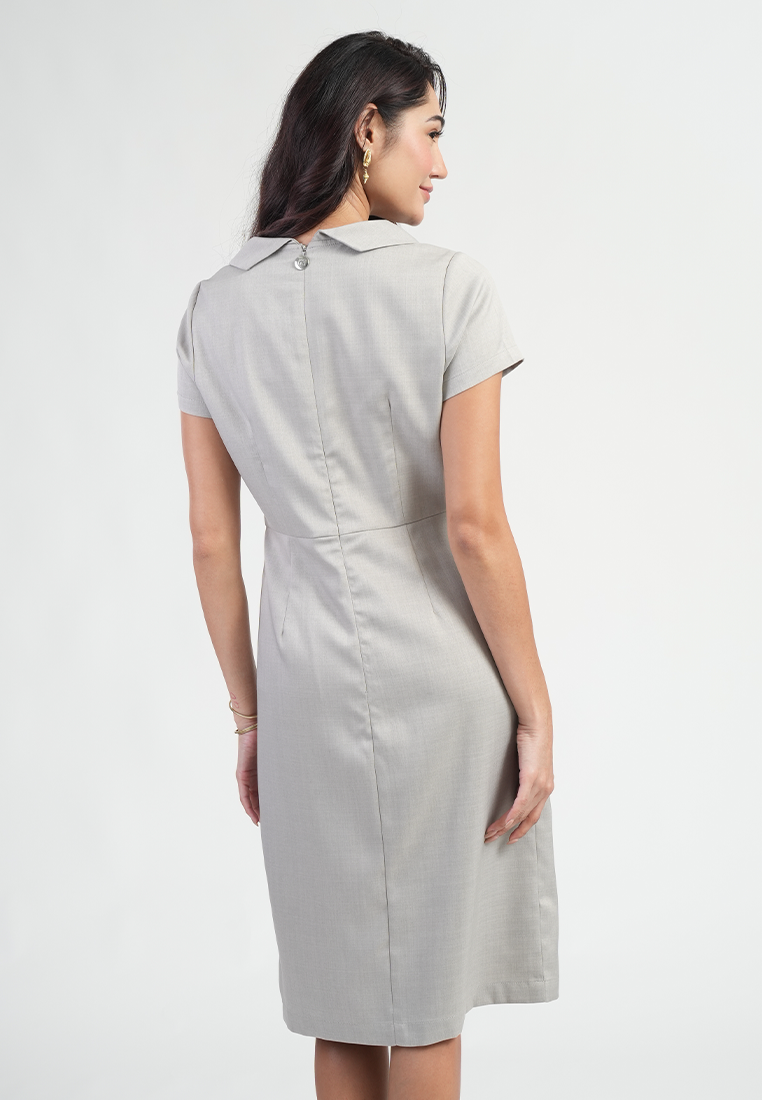 Evangeline Professional Rounded Collar Sheath Dress