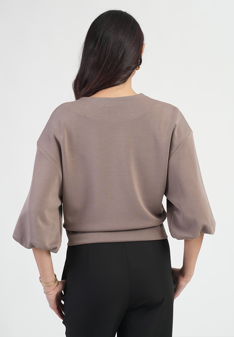 Lunavelle Dolman Sleeve Zip-Up Knit Jacket