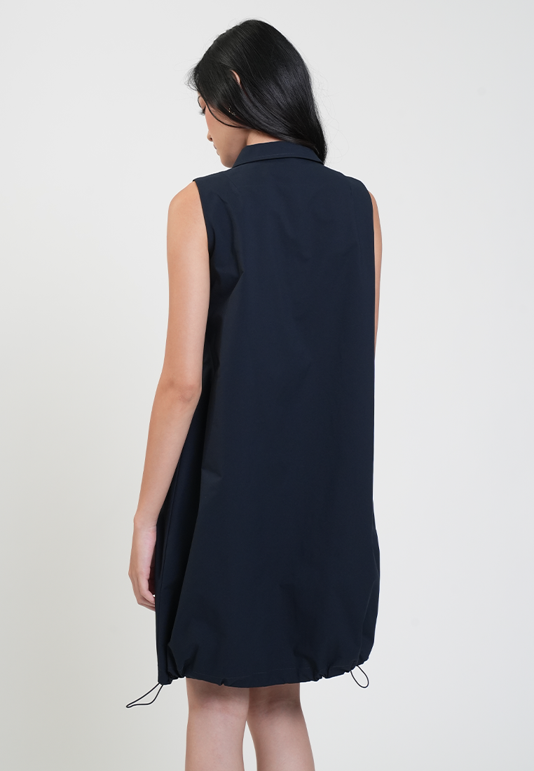 Cleo Collared Zipper Sleeveless Shift Dress