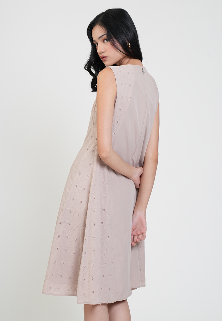 Andrea Side Lace Panel A-line Dress