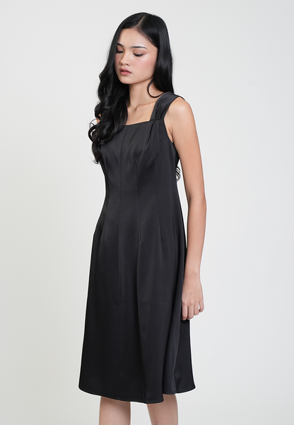 Genevieve Sleeveless Square-Neck Dress