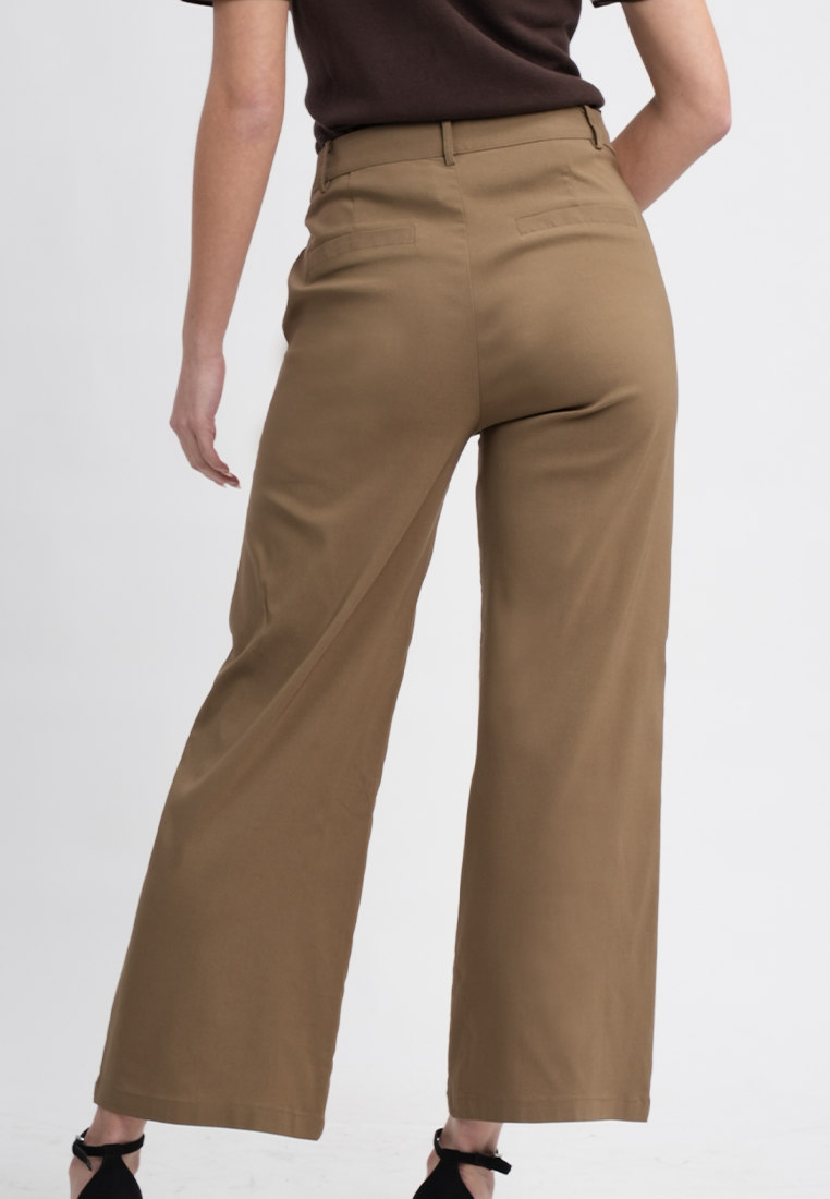 Hannah High-Waisted Wide Leg Belted Trousers