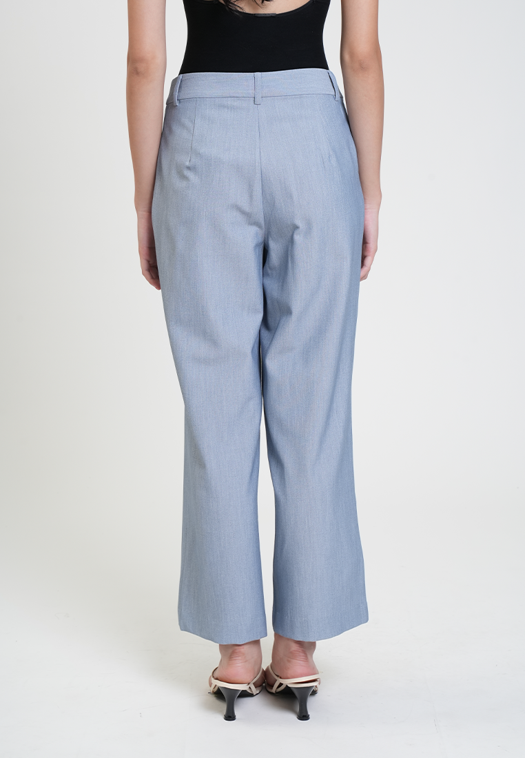 Rachel Pleated Wide-Leg Trousers