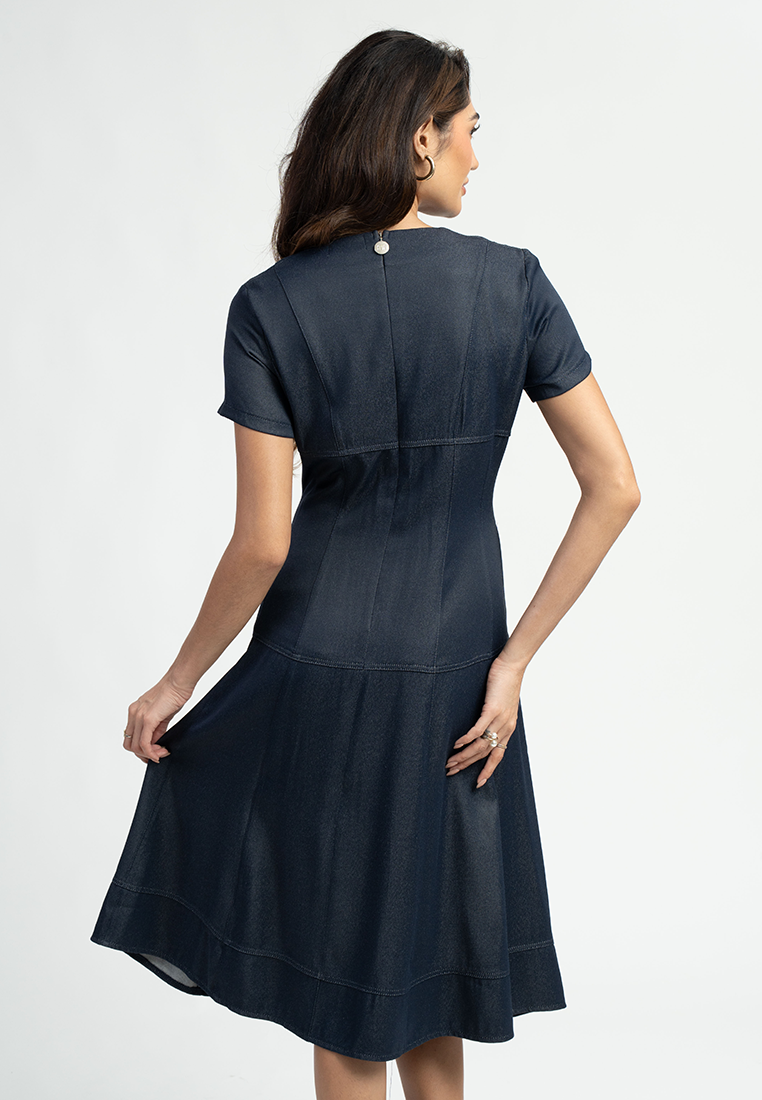 Sarie Fit-and-Flare Midi Dress