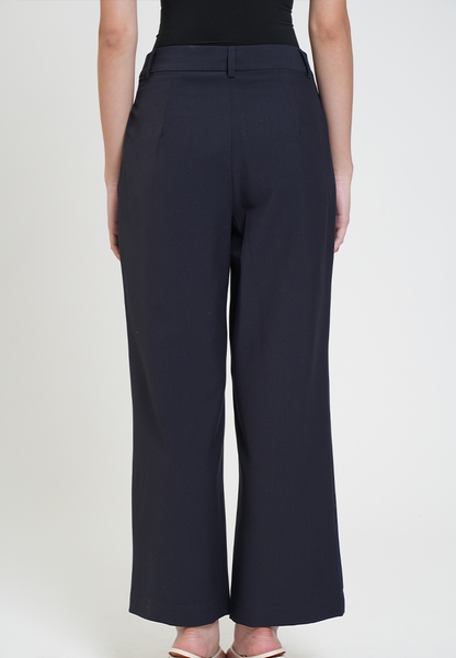 Rachel Pleated Wide-Leg Trousers