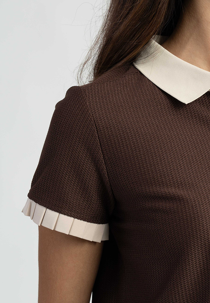 Solara Contrast-collared Polo Top