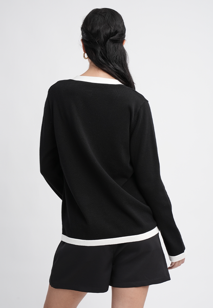 Amelia Signature Button-Up Knit Cardigan