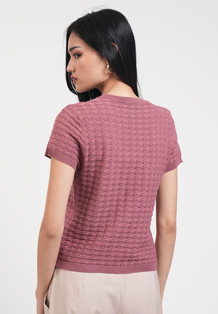 Chantel Textured Waffle Knit Top
