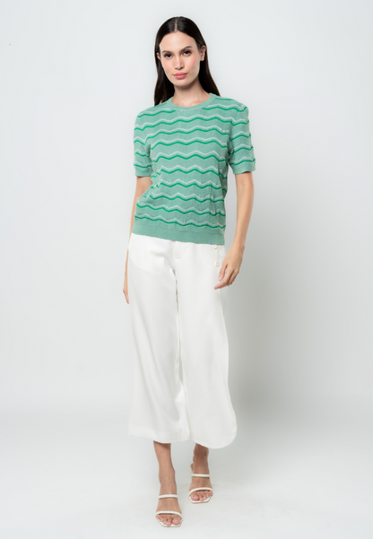 Joy Loose Fit ZigZag Flat Knit Top