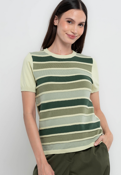 Noemi Gradient Stripes Flatknit Top