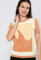 Phoebe Artistic Portrait Knit Top