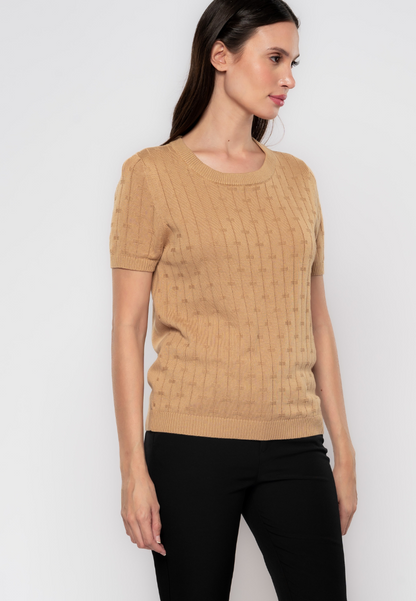 Lucille Textured Knit Blouse