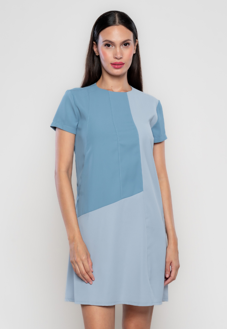 Eloise Color Blocking Shift Dress